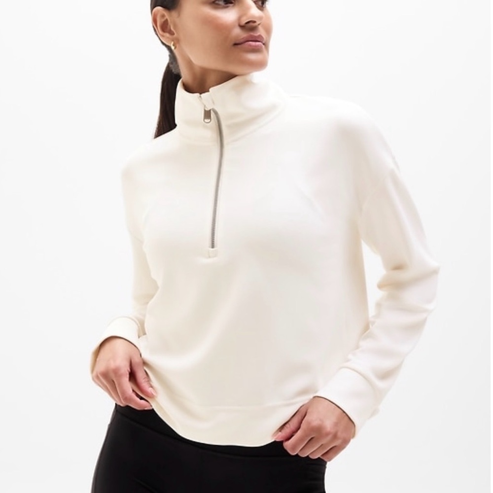 Bundle Athleta Cream, Olive Green, Dark Blue, Light Blue High Mock Neck Top